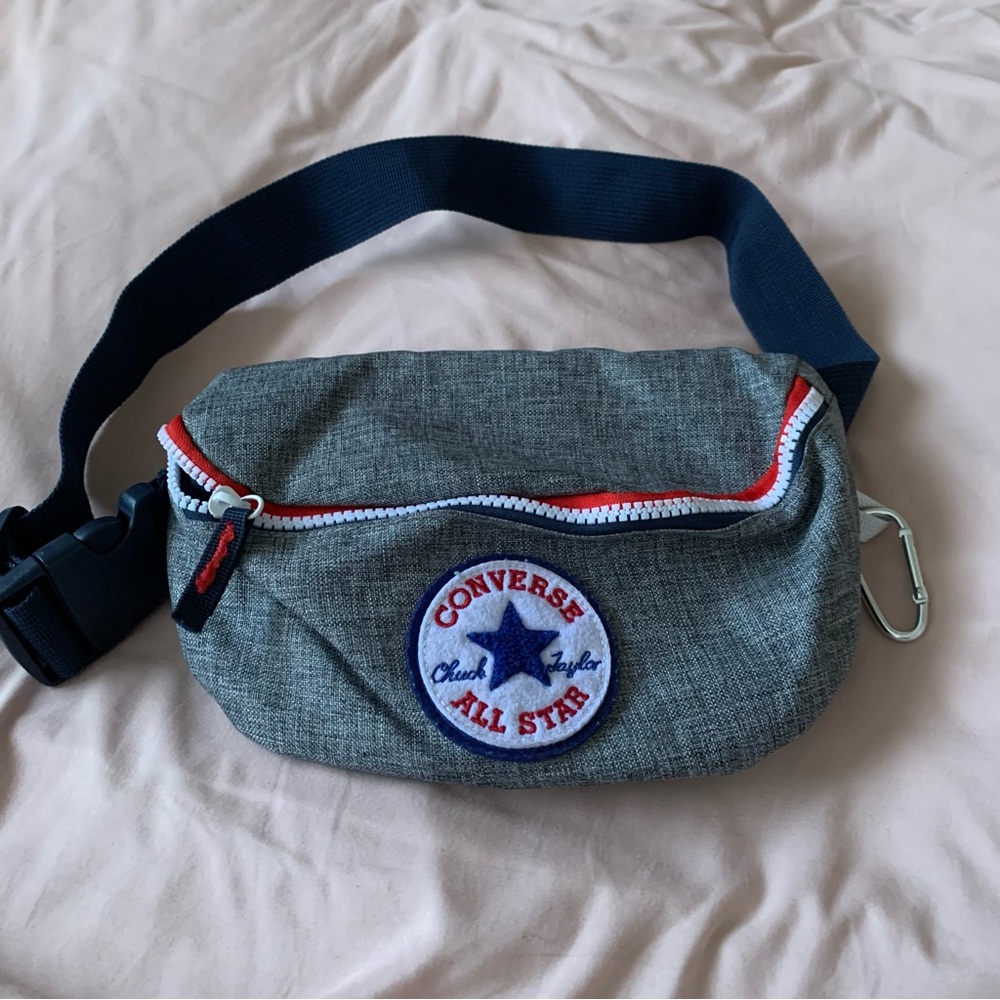 Converse All Star Chuck Taylor Crossbody Bag Fanny Pack Dark Heather Gray